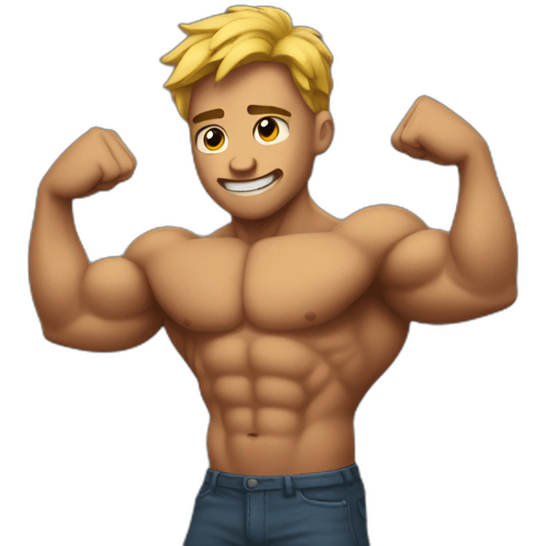 Flexing No muscles emoji