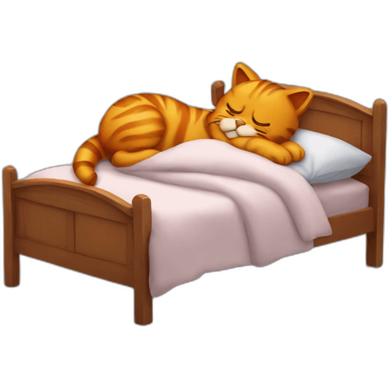 garfield sleeping in bed emoji