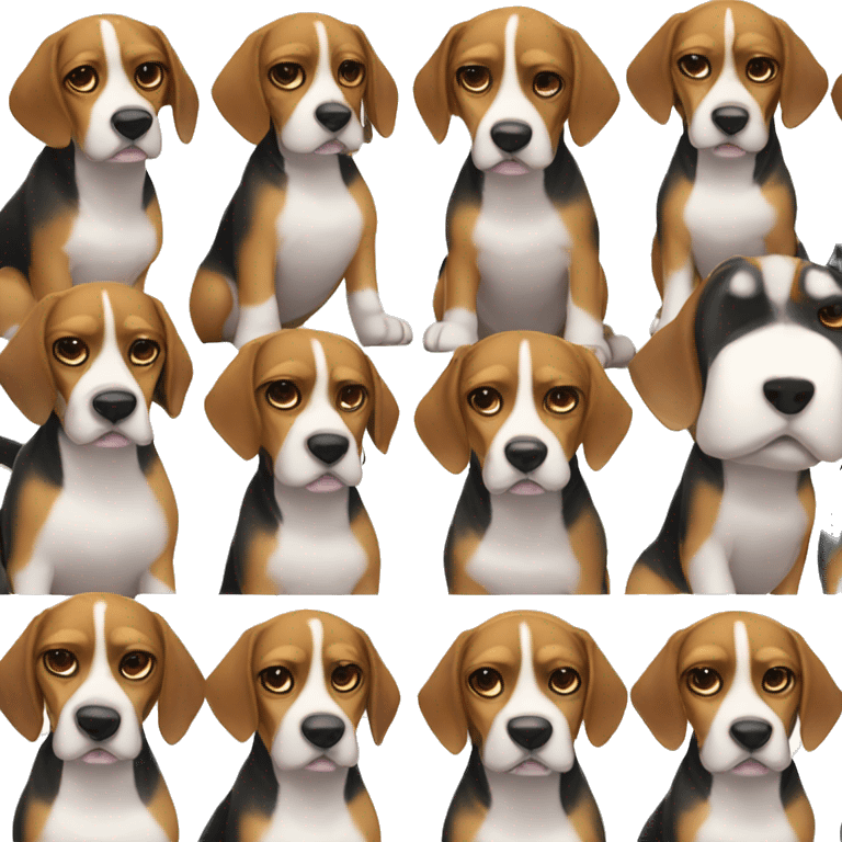 black and brown pocket beagle fat emoji