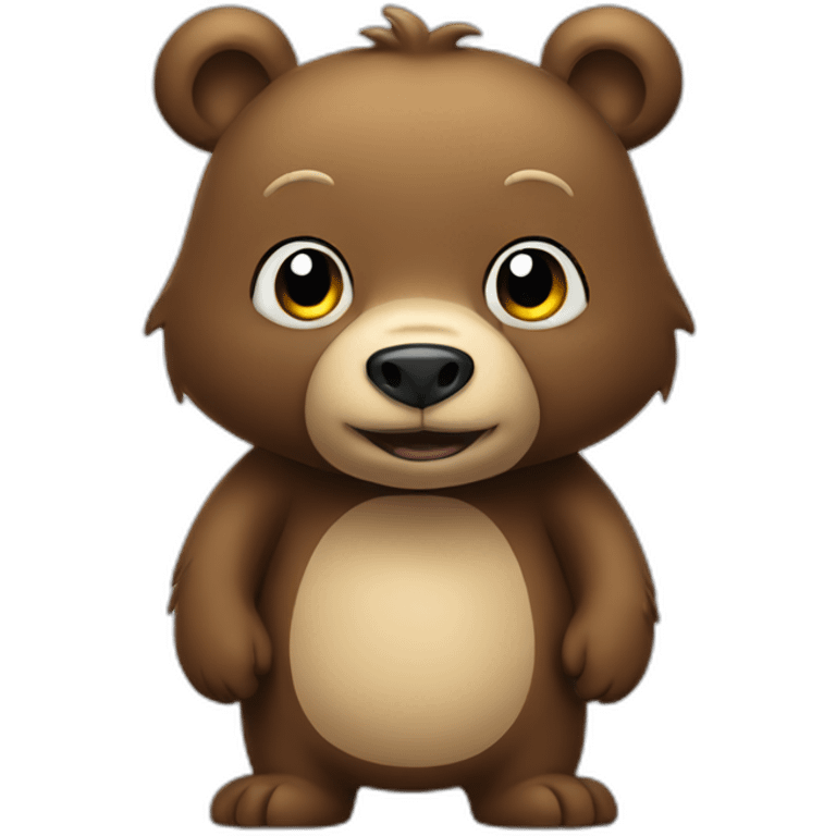 Toon Bear standing emoji