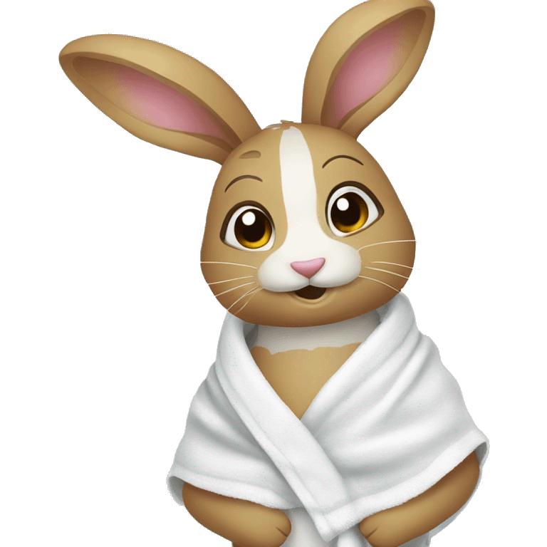 Beach rabbit with towel  emoji