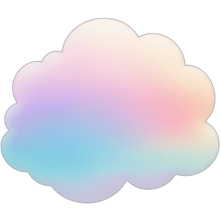 Pastel gradient colors cloud emoji