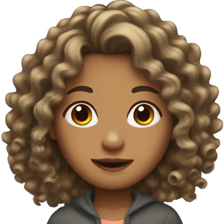 girl with long curly hair emoji