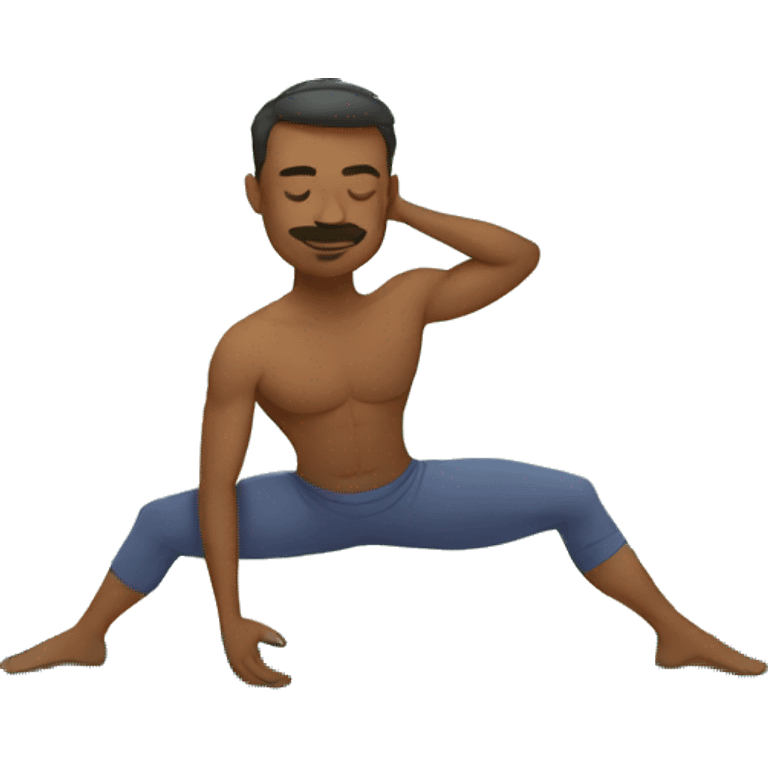 man doing yoga stretches  emoji