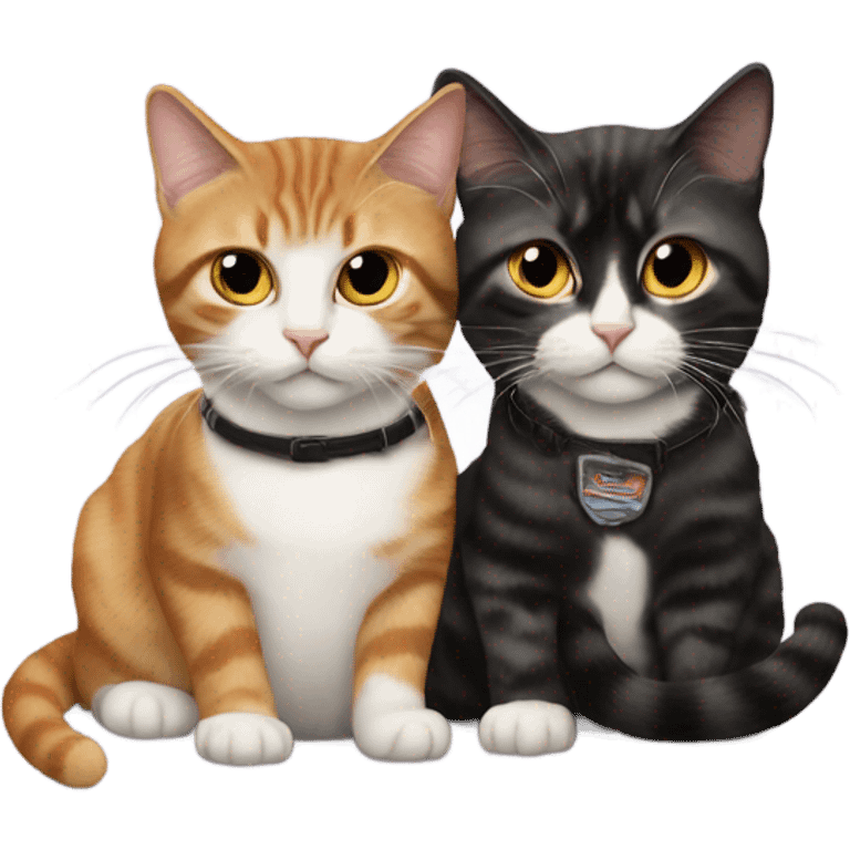 thelma and louise played by 2 cats emoji