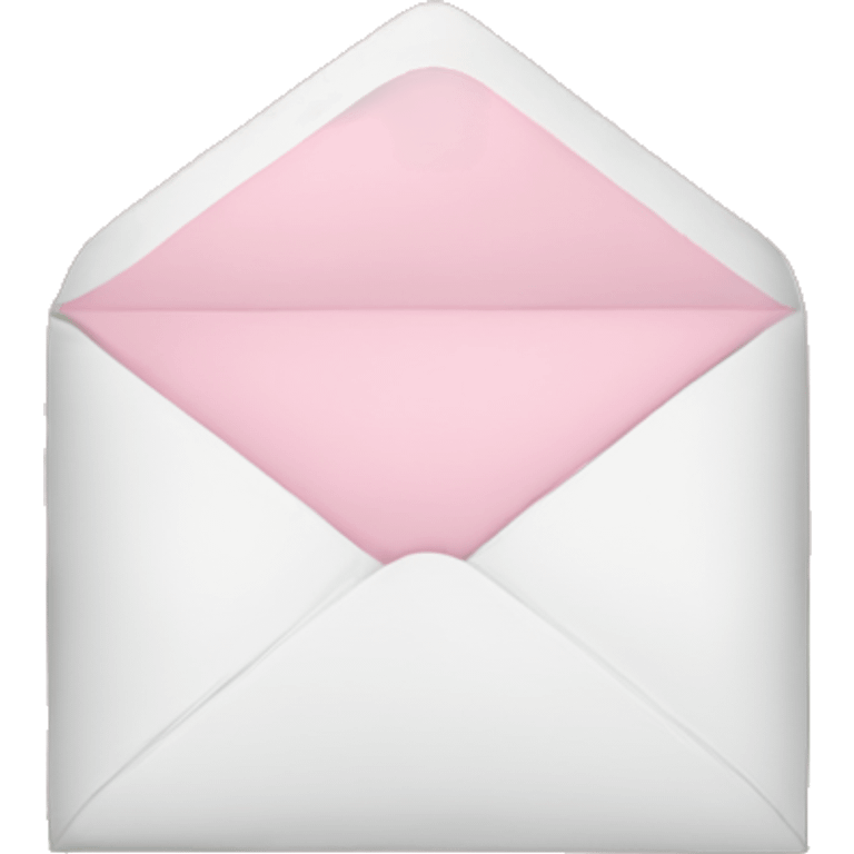 White envelope with light pink roses emoji