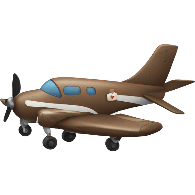 Plane With brown pilot emoji