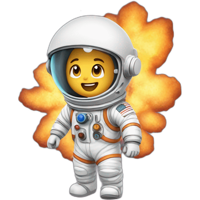 explosion cute astronaut emoji