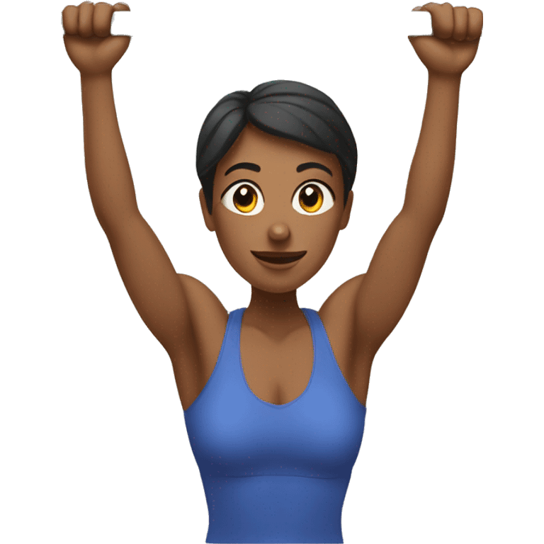 woman doing pull-ups emoji