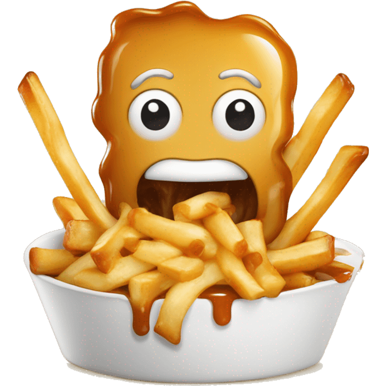 Poutine mange une poutine emoji