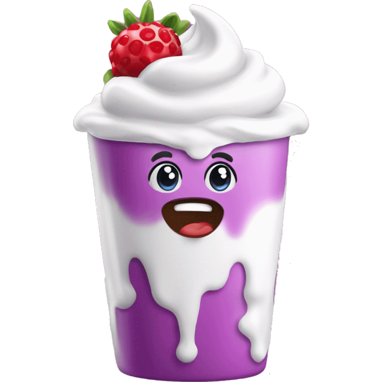 Berry yoghurt emoji