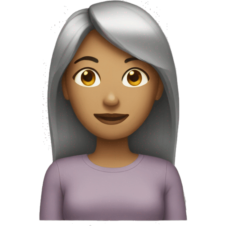 mother with straight hair emoji