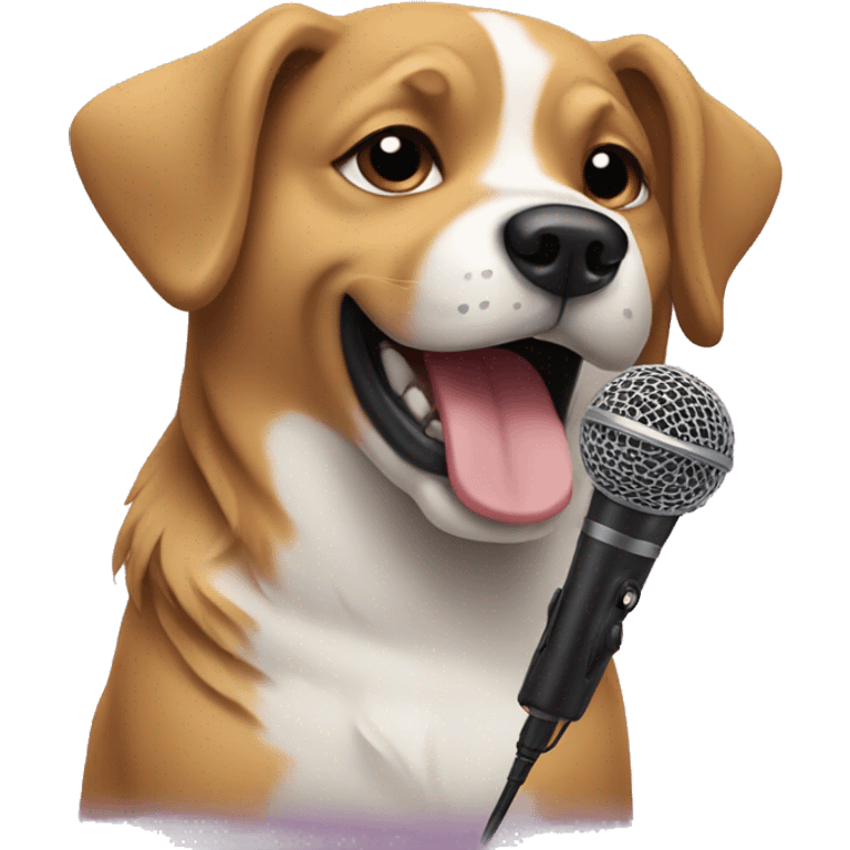 dog with mic emoji