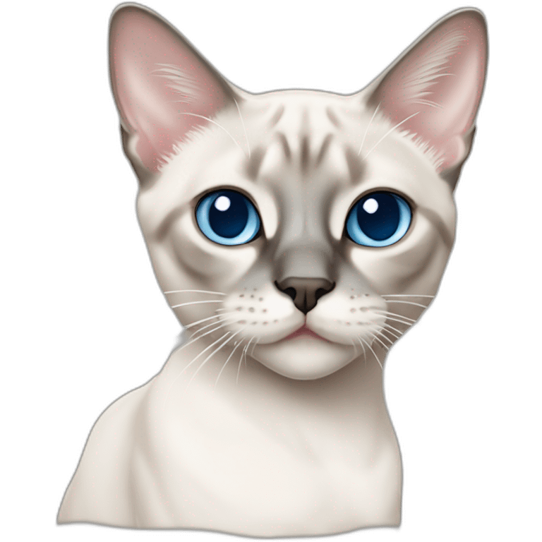 Blue Tabby Point siamese with pinky nose emoji