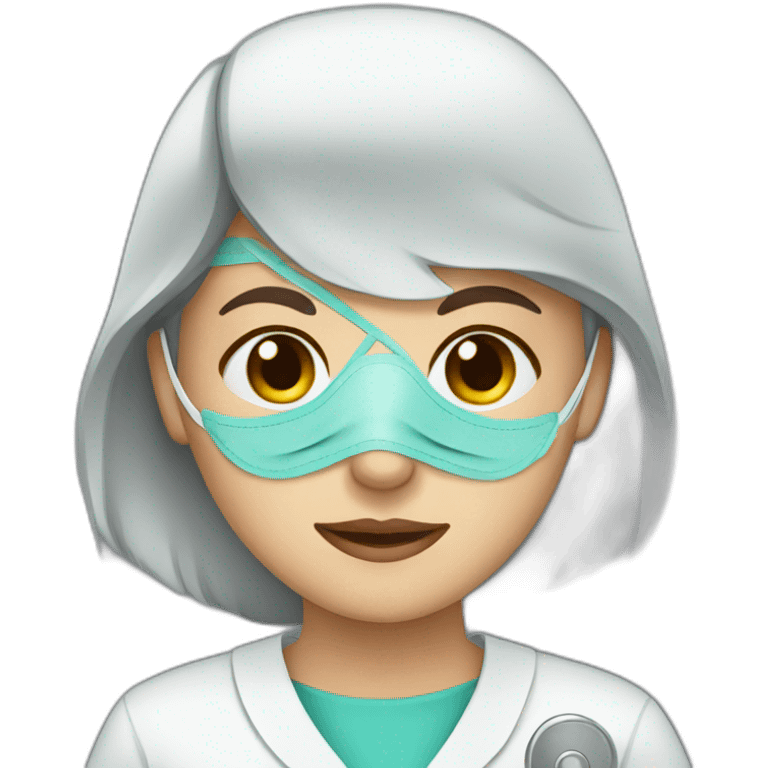 Medical girl wearing mask emoji