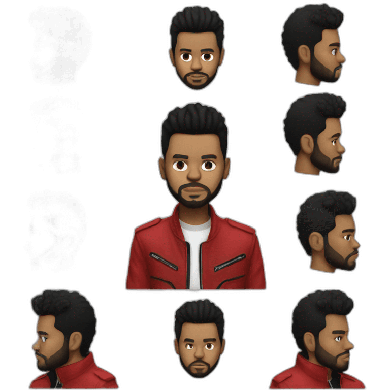 the weeknd with red jacket emoji