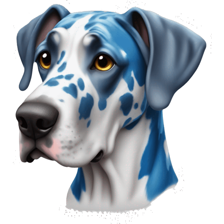 Blue Harlequin Great Dane emoji