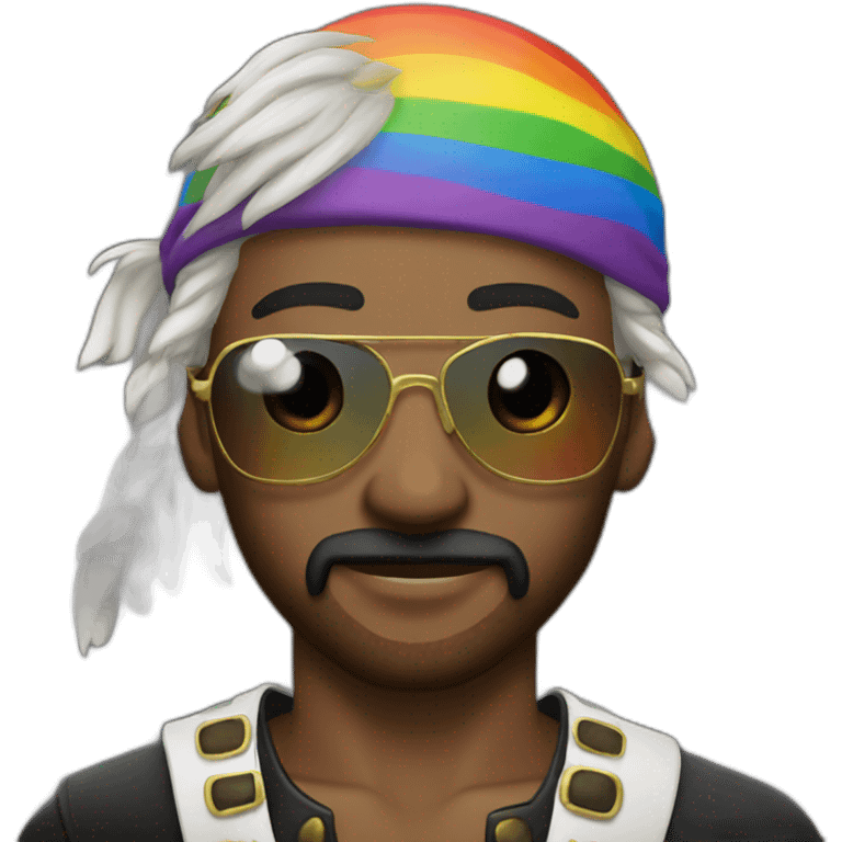 gay pirate with a rainbow eye patch emoji