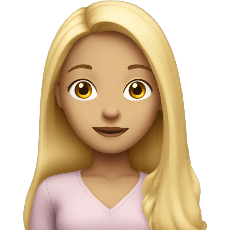 Girl with long blonde hair  emoji