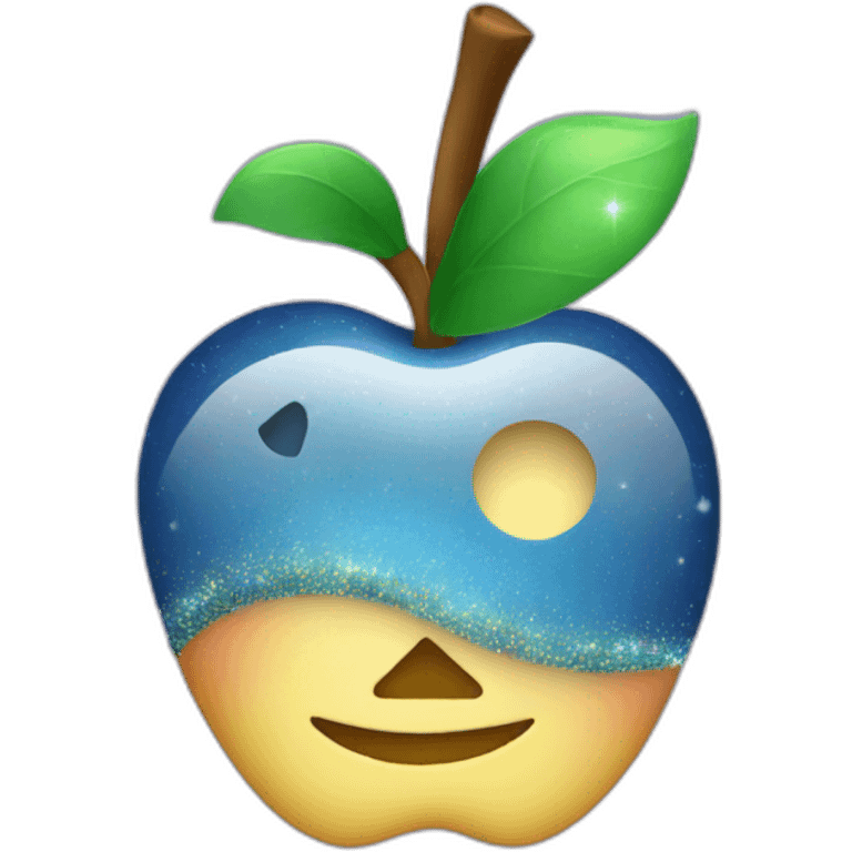 apple emoji or trending graph with sparkles around it emoji