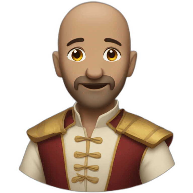 Man with bard and no hair emoji