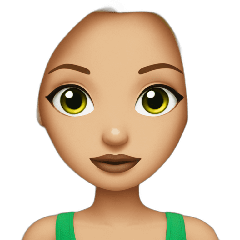 Bratz rubia con ojos verdes emoji