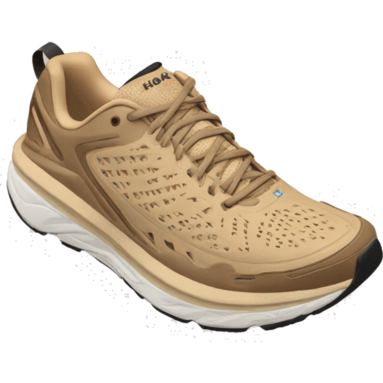 Tan hokas running sneaker emoji