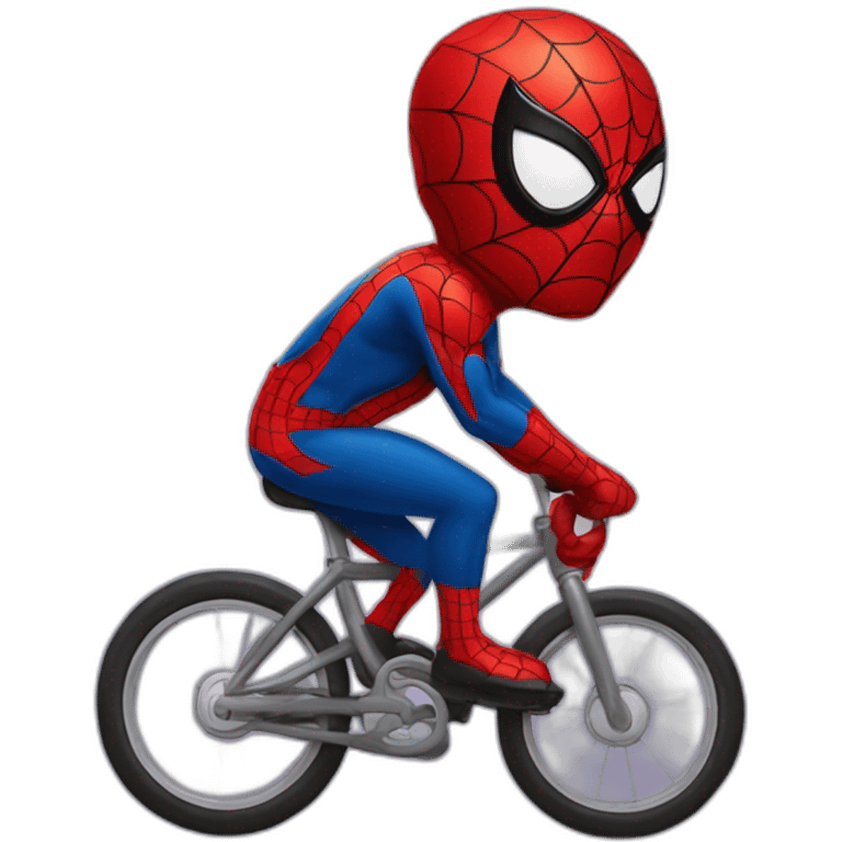 Spiderman on bike emoji