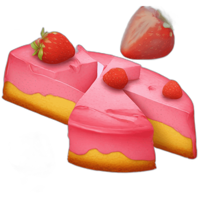 Gâteau fraise emoji