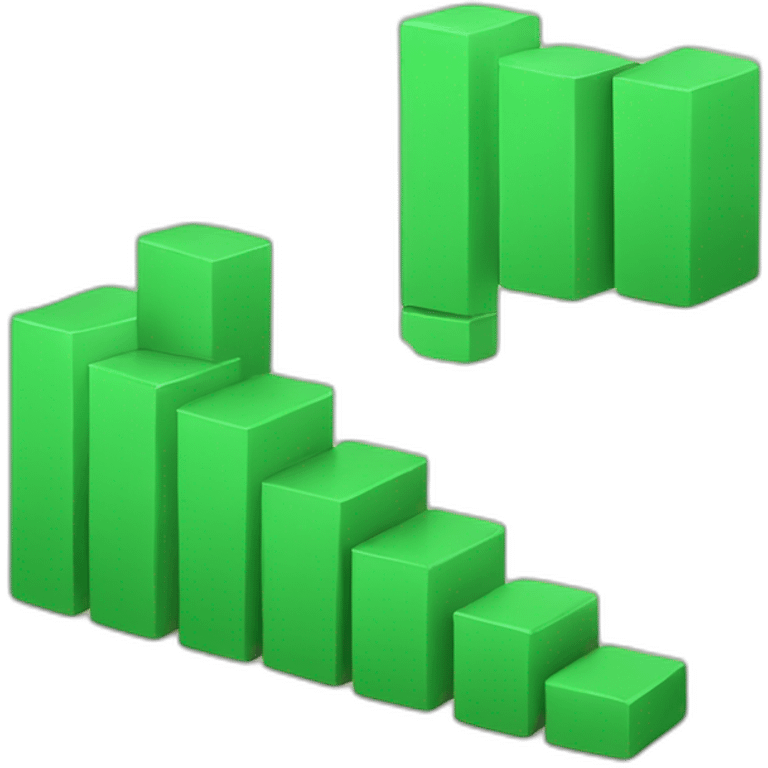 bar chart green increasing emoji