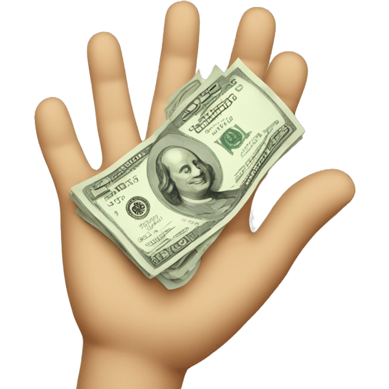 hand with money emoji