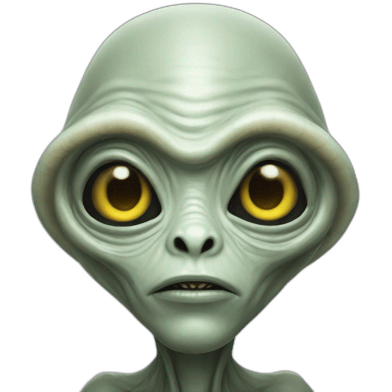 Realistic alien emoji