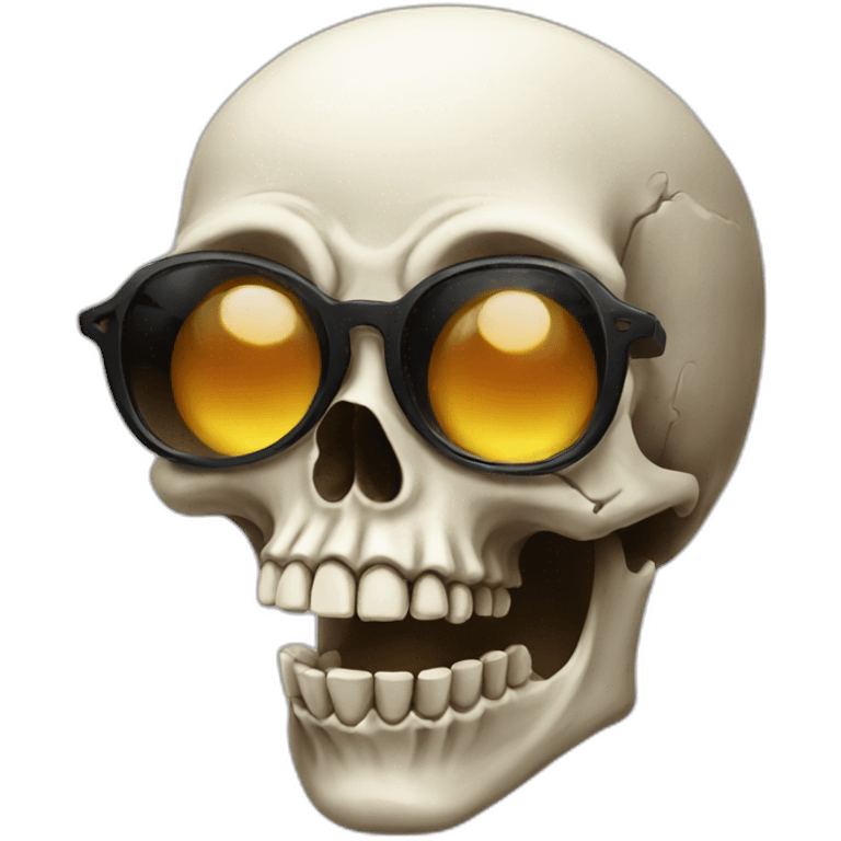 Skull blowing kiss emoji