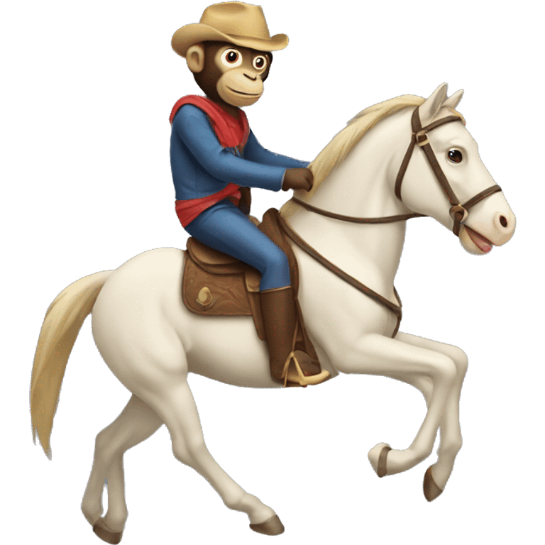 Monkey riding a horse emoji