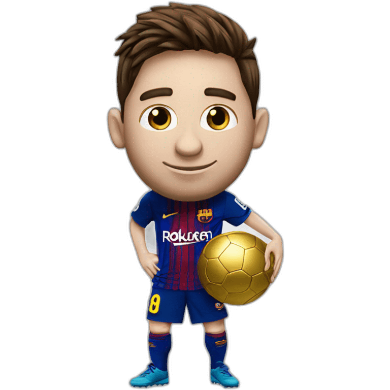 Messi avec le ballon d’or emoji