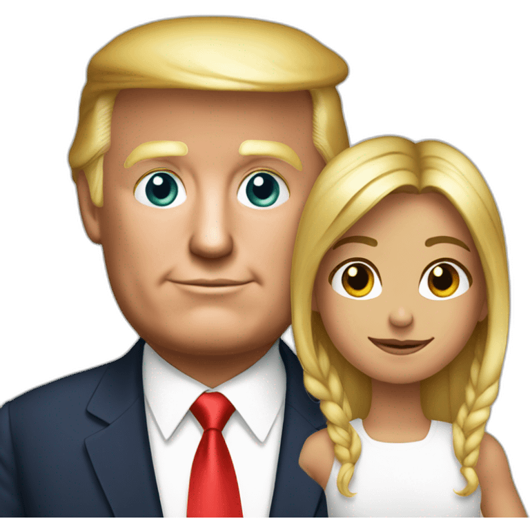 Trump avec une fille emoji