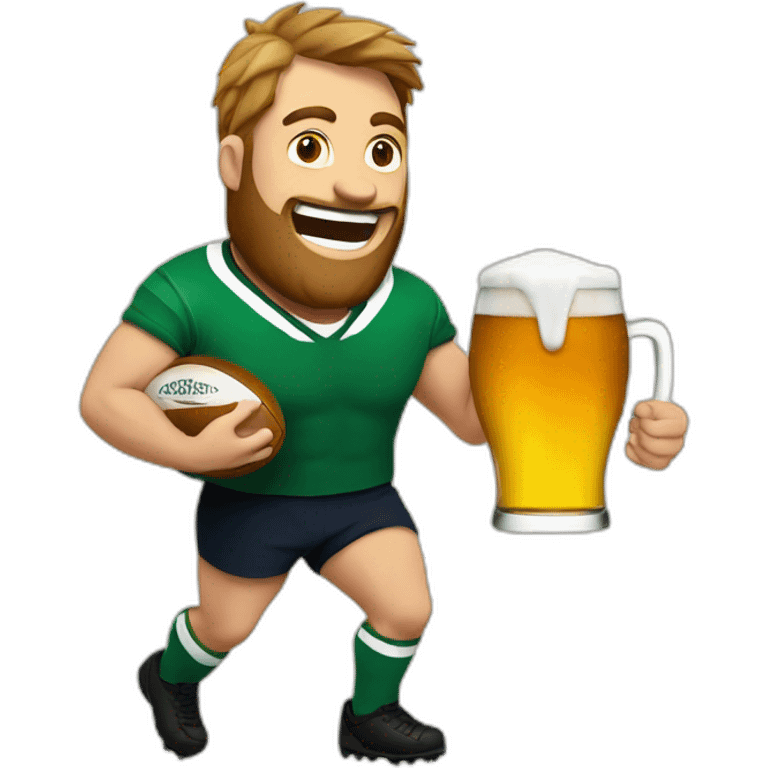 Rugby and beer emoji