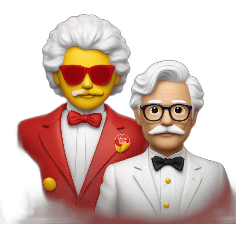 Colonel Sanders and Ronald McDonald emoji