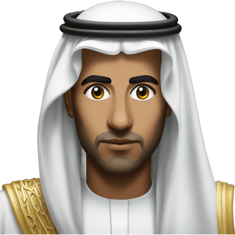 photorealistic  Faisal King of Saudi Arabia serious emoji