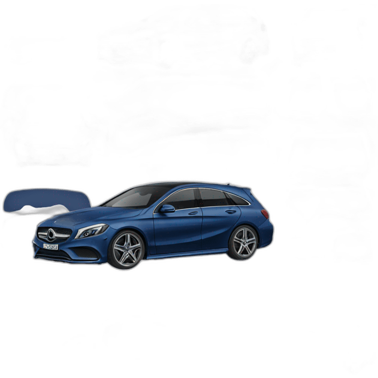 dark blue mercedec a class emoji