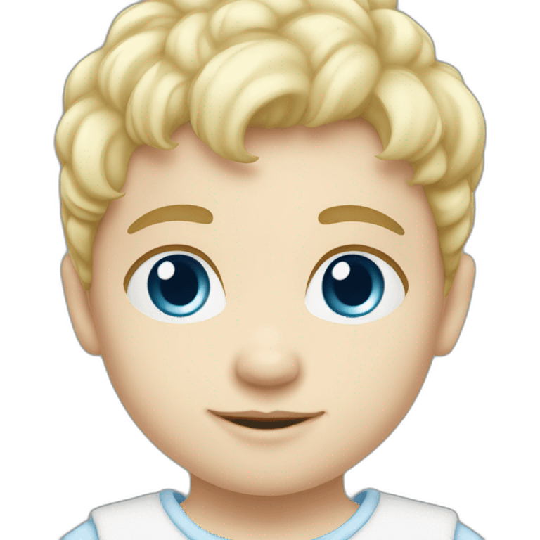 little white baby boy blonde hair blue eyes emoji