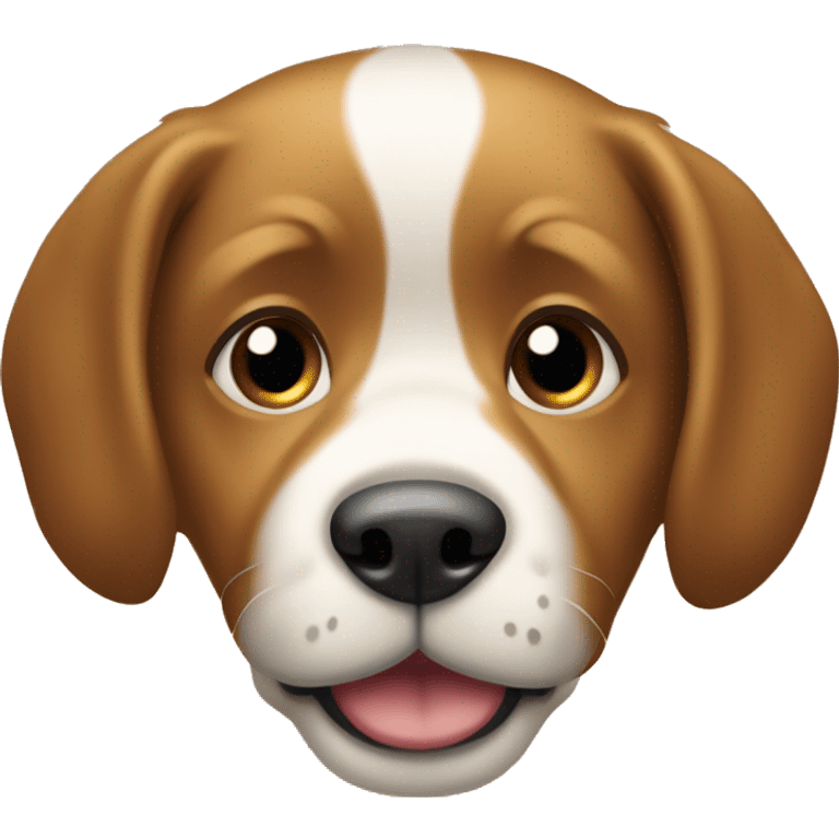 crie um emoji de um cachorro caramelo, o branco não sobe até a testa, somente no focinho emoji