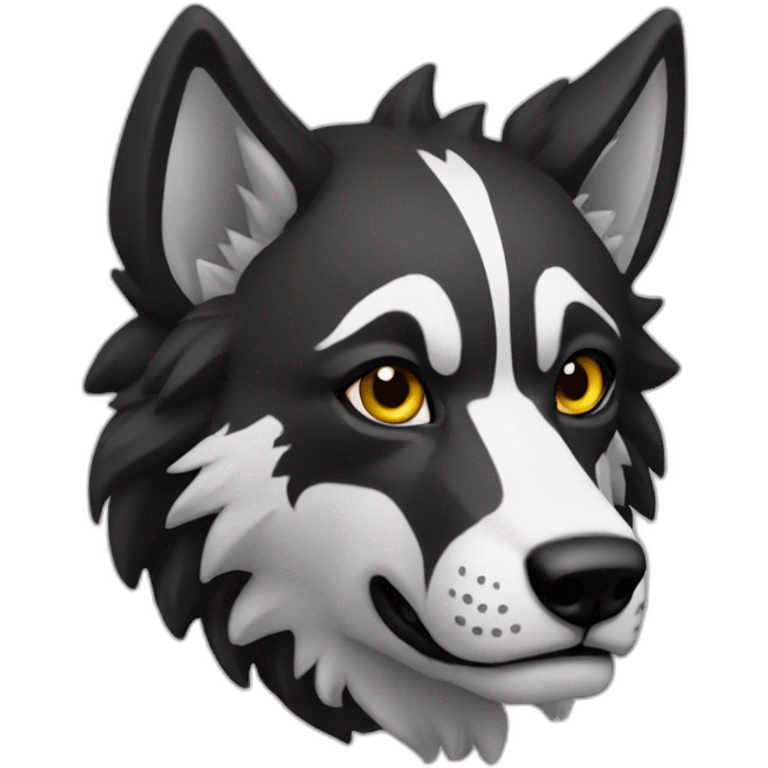 Lobo negro emoji