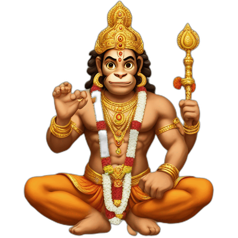 lord hanuman medidating emoji