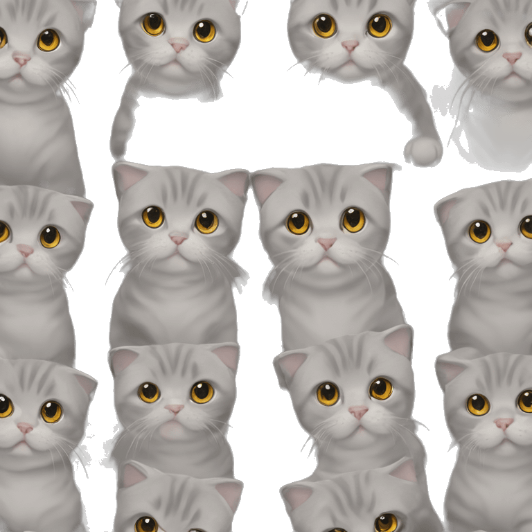 Scottish Fold gray Tommy Hilfiger emoji