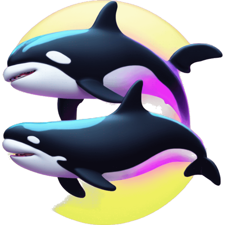 neon orca emoji