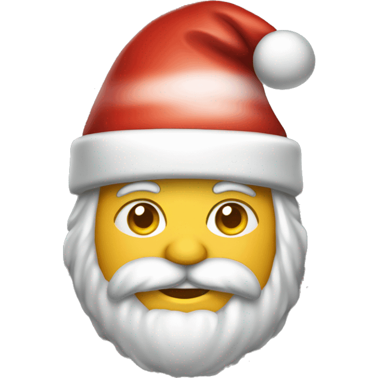 Moyai stone wearing Santa hat emoji