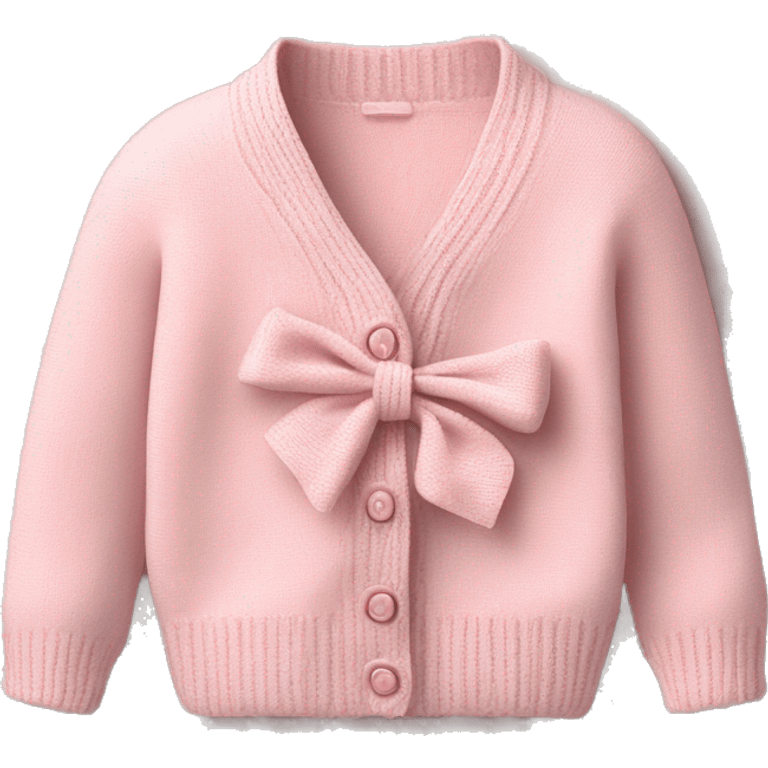 Baby pink cardigan with bow  emoji