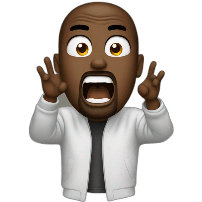 kanye west screaming emoji