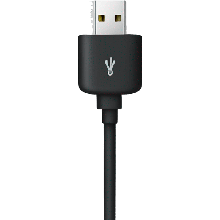 Black charging cable emoji